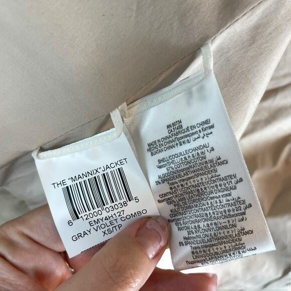 BCBGMAXAZRIA Runway Mannix Leather Floral Studded Jacket Gray Violet Combo Sz XS - Picture 6 of 9